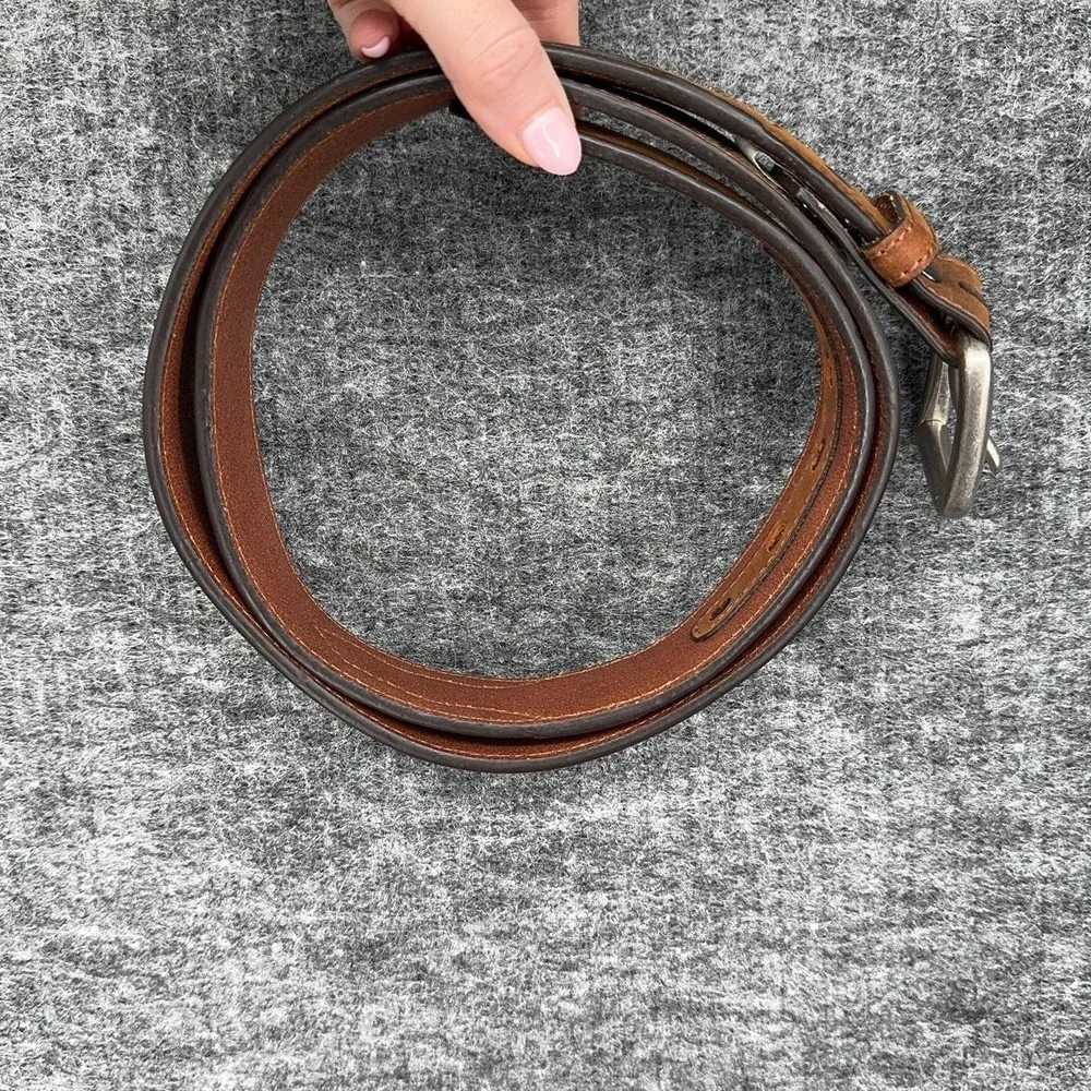 Ariat Belt Mens 42 Brown Leather Camo Western Adjustable Buckle Logo A10160156